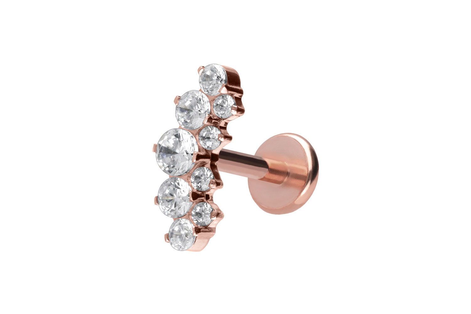Titan Labret mit Push Fit KRISTALLBOGEN